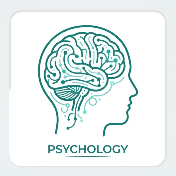 Utforska psykologi - illustration av det mänskliga sinnet